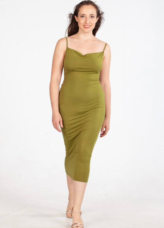 abito estivo color oliva