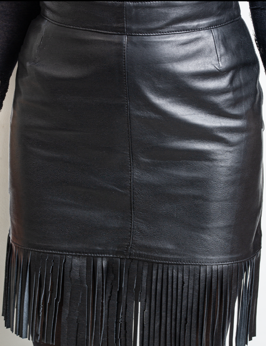 gonna in pelle nera